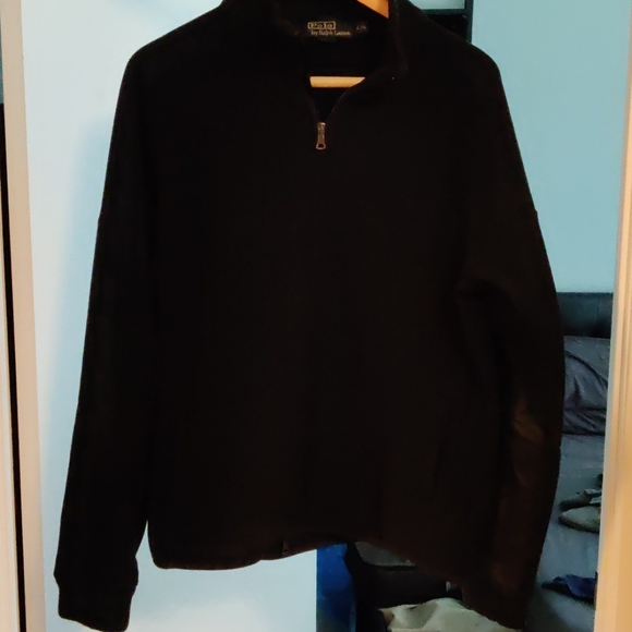Ralph Lauren zip-up sweater large black
